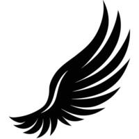 A black wing with a white background vector