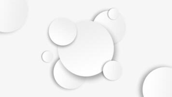 Abstract background with circles on white background. Animated looped business animation for presentation. video