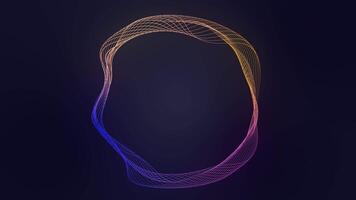 Abstract lines circle background with copy space for text and other footage video