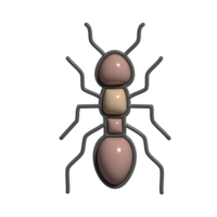 3D Ant Animated Tiny Crawler, Smiling Insect, and Garden Worker Icon png