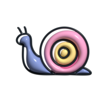 3D Snail Smiling Garden Creature, Animated Slug with Shell, and Friendly Insect png