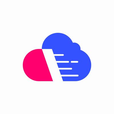 Cloud backslash speed logo