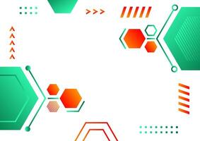 abstract geometric background with hexagons and arrows vector