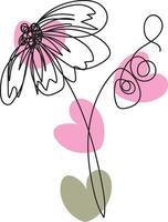 A single image of intricate floral line art, suitable for various design projects vector