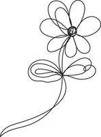 Elegant Floral Line Art featuring intricate details and delicate lines perfect for various applications such as invitations cards and branding projects vector