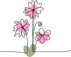 Elegant Floral Line Art Design featuring intricate details and delicate lines suitable for various applications such as invitations cards and textile prints vector