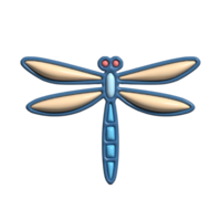 3D Cartoon Dragonfly Icon Cute Flying Insect, Colorful Wings, and Adorable Nature Character png