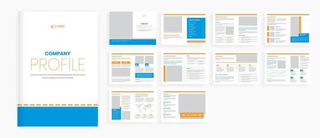 minimal company profile template vector