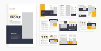 abstract company profile template design vector
