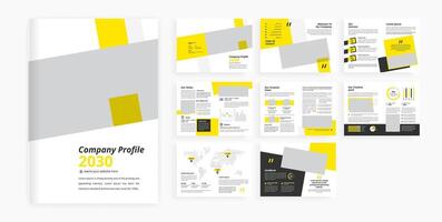 creative company profile template vector