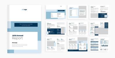 Annual report design template vector