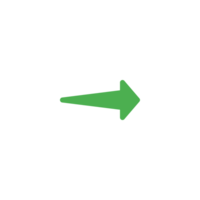 A green arrow pointing in the direction of an arrow png