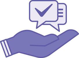 Colored Advice Icon. Illustration. Speech Bubbles and Human Hand. Recommendation, Consultation. Speaking Concept vector