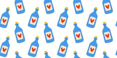A Beautiful and Colorful Pattern Featuring Blue Bottles with a Stunning V Design Element vector