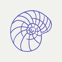 Colorful spiral shell design featuring intricate line patterns with a modern artistic touch vector