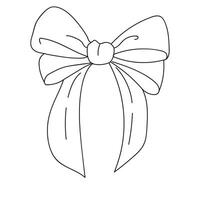 Intricate bow design with flowing ribbons for a creative project or decorative use vector