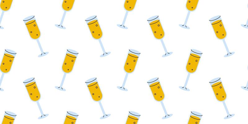 A Cheerful and Colorful Champagne Glass Pattern Perfect for Celebrations and Special Events