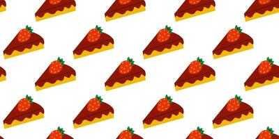 A truly Delicious and Tempting Strawberry Chocolate Cake Slice Pattern to enjoy visually vector