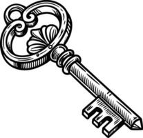 A key with a design on it vector