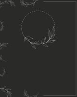 Funeral Empty card. grey background. Frame of leaves. Church cross and photo frame. Until we meet again vector