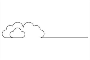 Growth plant in single continuous Line drawing vector