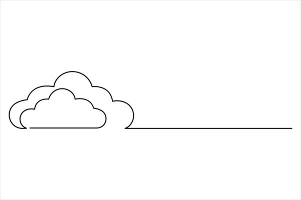 Growth plant in one continuous Line art drawing of design outline illustration