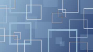 Geometric blue background featuring transparent outlined squares perfect for digital artwork tech layouts websites presentations and clean creative design projects vector