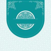 Elegant Invitation Design with Teal and White Elements vector