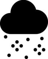 Rounded Filled Snowing Icon vector