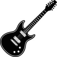Guitar Shape Silhouettes for Creative Projects vector