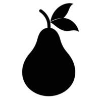 A black and white pear icon on a white background vector