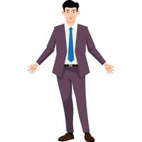 man welcome cartoon character modern style avatar vector