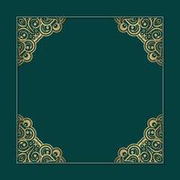 Elegant gold decorative frame design background design vector