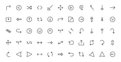Modern Circle and Arrow Icons Bundle Packages for Dynamic Designs. Featuring Directional Arrows and Circular Elements to Enhance Your Projects with Flow and Movement. vector