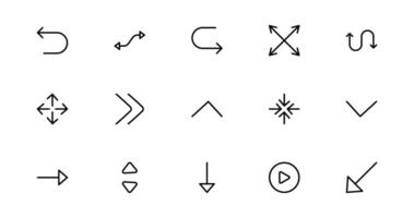 Modern Circle and Arrow Icons Set for Dynamic Designs. Featuring Directional Arrows and Circular Elements to Enhance Your Projects with Flow and Movement. vector