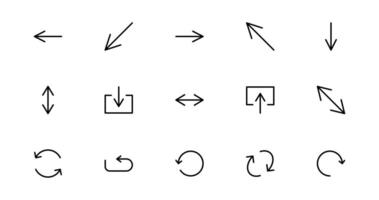 Modern Circle and Arrow Icon Set Bundle for Dynamic Designs. Featuring Directional Arrows and Circular Elements to Enhance Your Projects with Flow and Movement. vector