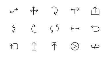 Modern Circle and Arrow Icons pack bundle for Dynamic Designs. Featuring Directional Arrows and Circular Elements to Enhance Your Projects with Flow and Movement. vector