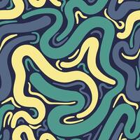 Abstract seamless pattern with wavy lines and organic shapes vector
