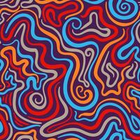 Abstract seamless pattern with wavy lines vector