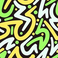 A colorful pattern with yellow, green and white shapes vector