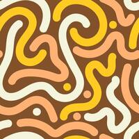 A pattern with yellow and orange swirls vector