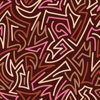 A brown and pink background with many different shapes vector