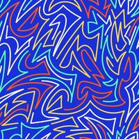 A blue and orange abstract pattern with many lines vector