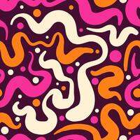 A colorful pattern with swirls and shapes vector