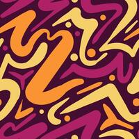 Abstract Graffiti-Style Pattern with Colorful Shapes vector