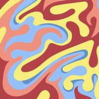 Background Colorful abstract pattern with wavy shapes vector