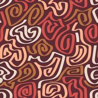 Background Abstract Swirls and Lines in Earthy Tones vector