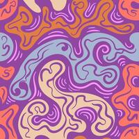 Background Psychedelic Swirls A Groovy Abstract Composition in Vibrant Colors vector