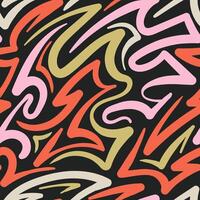 Background Abstract Scribbles in Retro Style vector