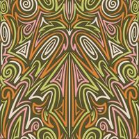 Background Psychedelic Swirls An Abstract Mandala of Colorful Lines and Geometric Shapes vector